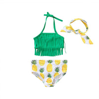 Infant and Young Children's Fashion Split Swimsuit Suit Three-piece Set - PrettyKid