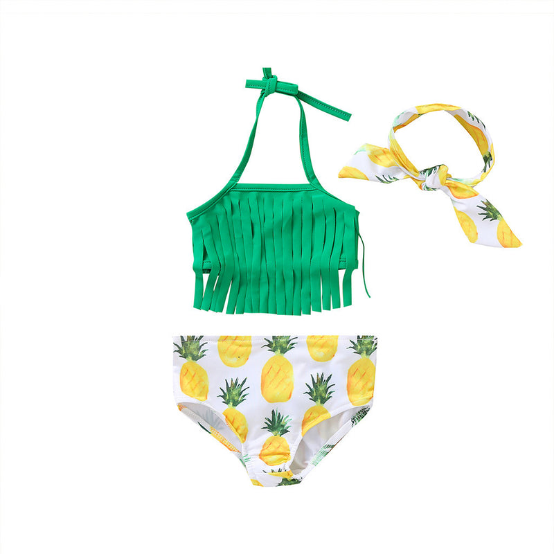 Infant and Young Children's Fashion Split Swimsuit Suit Three-piece Set - PrettyKid