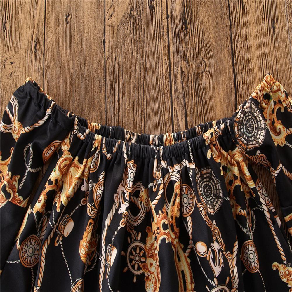 Girls Off Shoulder Stylish Top & Pants & Headband Wholesale Girls Clothing - PrettyKid