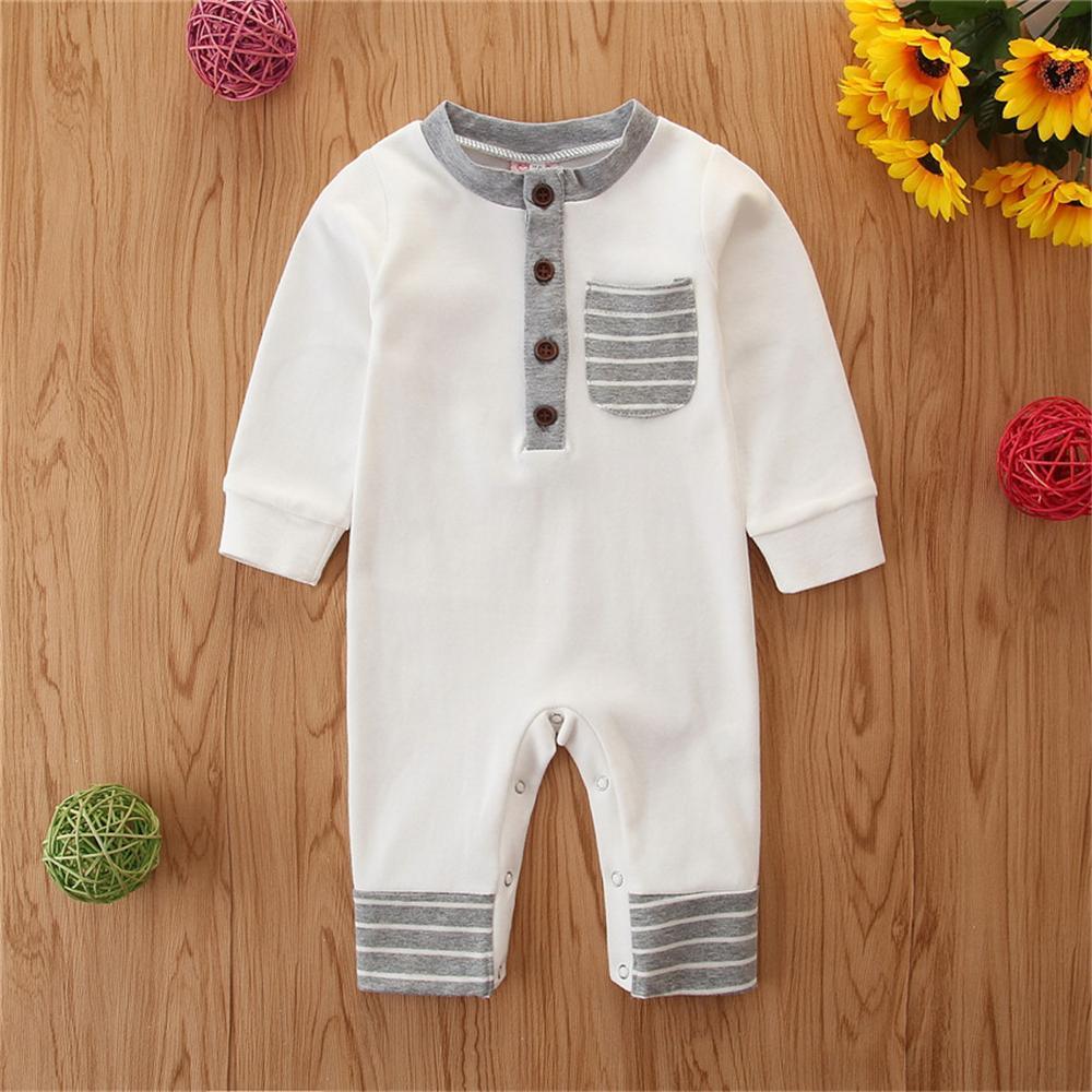 Baby One Piece Striped Casual Romper Wholesale Baby Cloths - PrettyKid