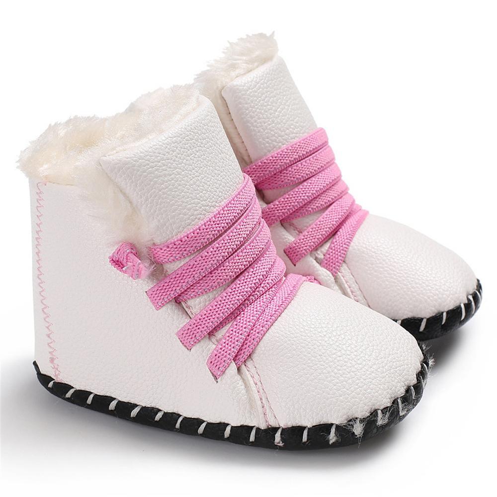 Baby Unisex PU Elastic Band Fur Boots Baby Shoes Wholesale - PrettyKid