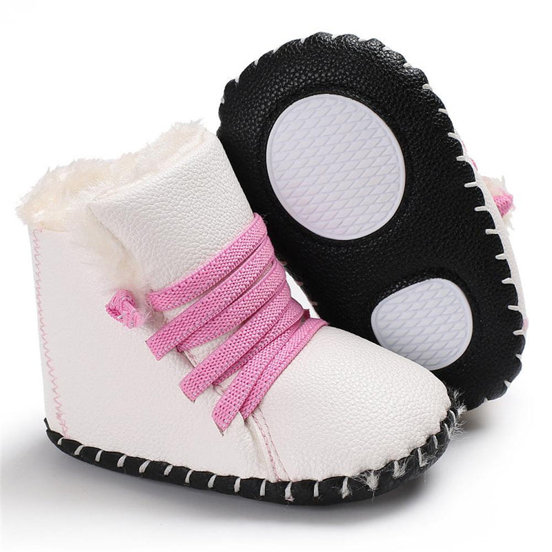 Baby Unisex PU Elastic Band Fur Boots Baby Shoes Wholesale - PrettyKid