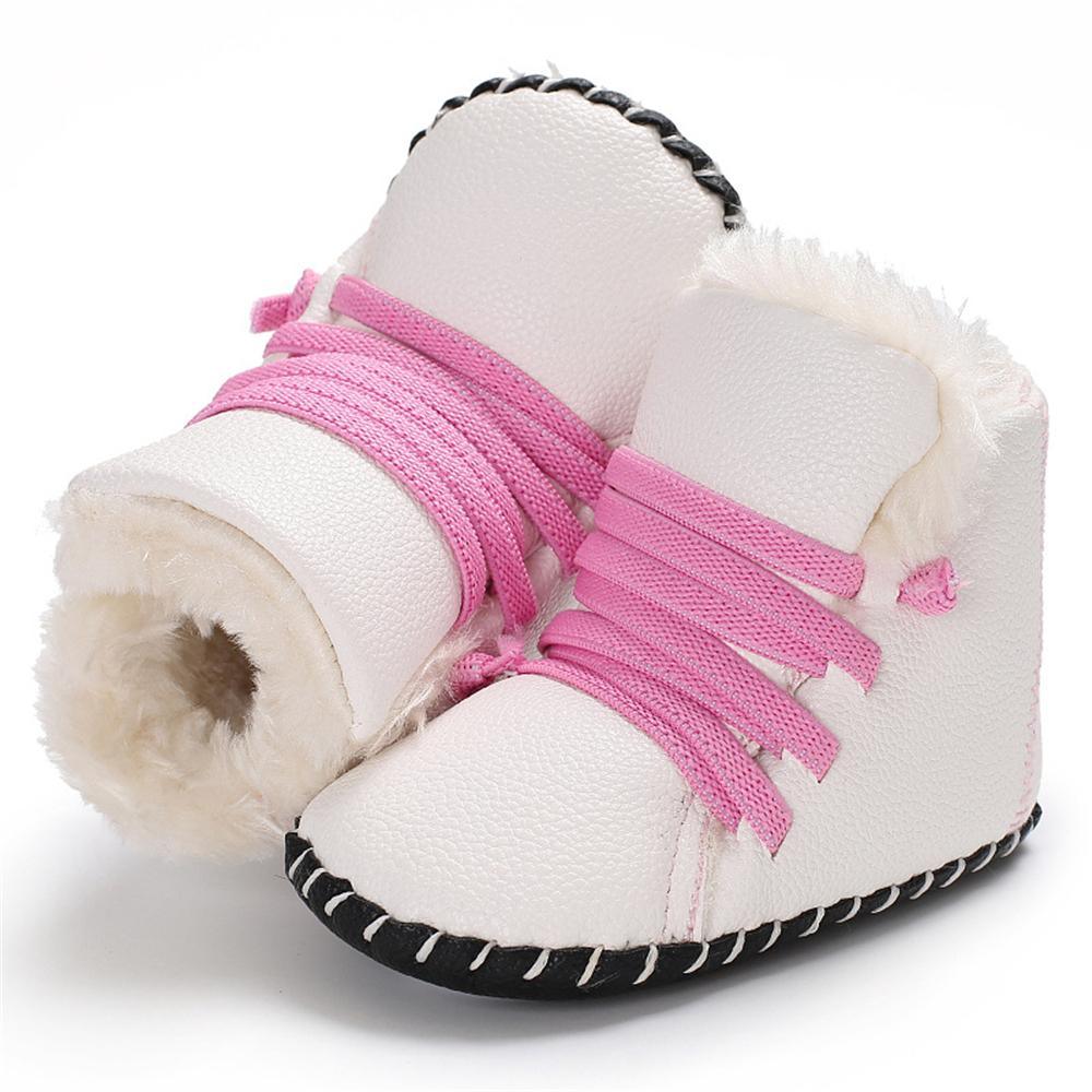 Baby Unisex PU Elastic Band Fur Boots Baby Shoes Wholesale - PrettyKid