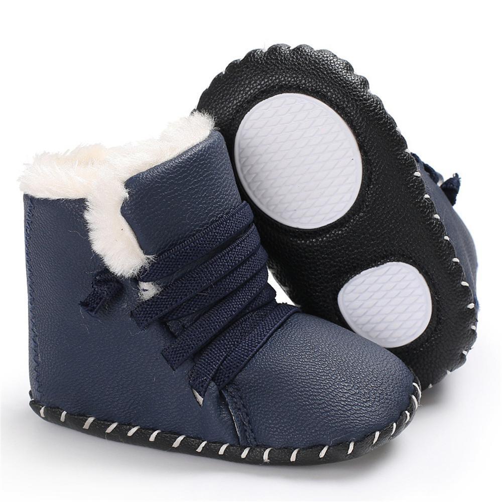 Baby Unisex PU Elastic Band Fur Boots Baby Shoes Wholesale - PrettyKid