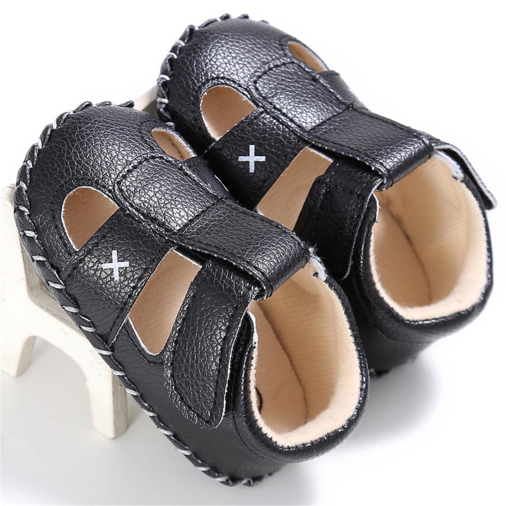 Baby PU Hollow-out Magic Tape Non-Slip Sandals Wholesale Baby Shoes - PrettyKid