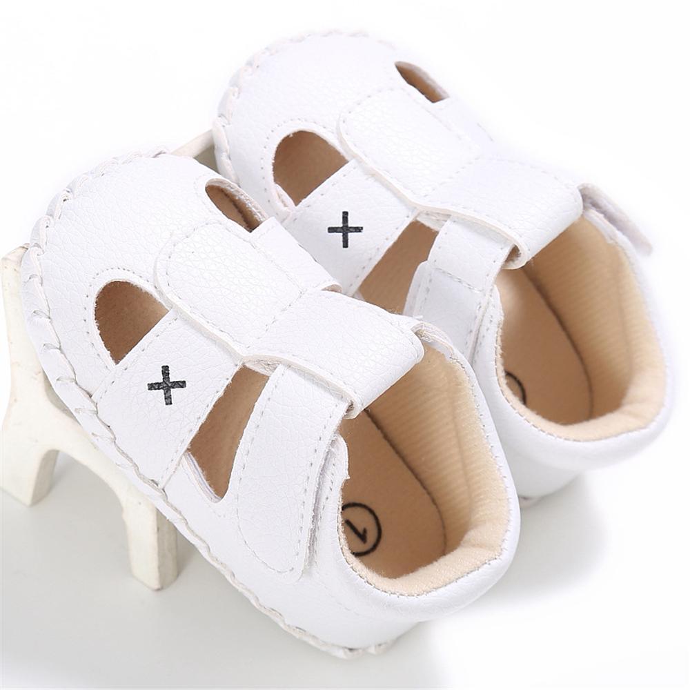 Baby PU Hollow-out Magic Tape Non-Slip Sandals Wholesale Baby Shoes - PrettyKid