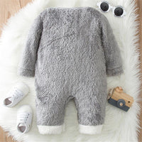 Baby Unisex Panda Furry Long Sleeve Cute Romper Baby Wholesale Clothes - PrettyKid