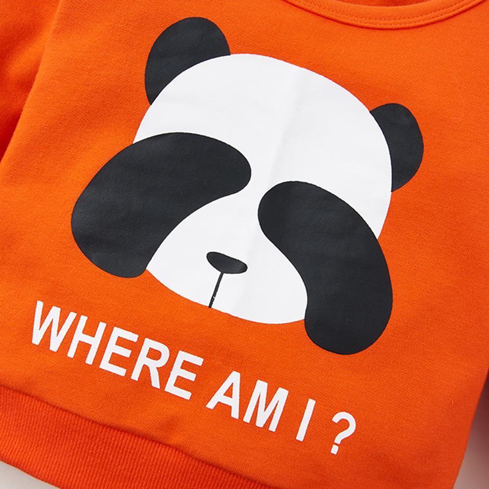 Baby Unisex Panda Letter Printed Cute T-shirt Wholesale Baby - PrettyKid