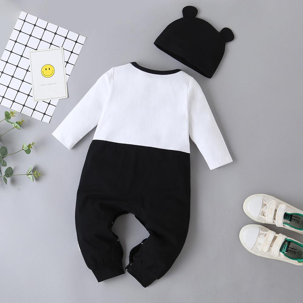 Baby Panda Long Sleeve Rompers & Hat - PrettyKid