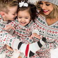 Parent-Child Cartoon Printed Christmas Pajamas Mommy And Me Wholesale - PrettyKid