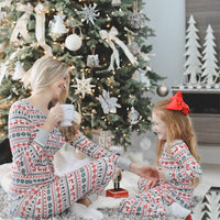 Parent-Child Cartoon Printed Christmas Pajamas Mommy And Me Wholesale - PrettyKid