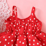 Girls Pattern Geometric Princess Layered Suspender Dress Girl Dresses Wholesale - PrettyKid