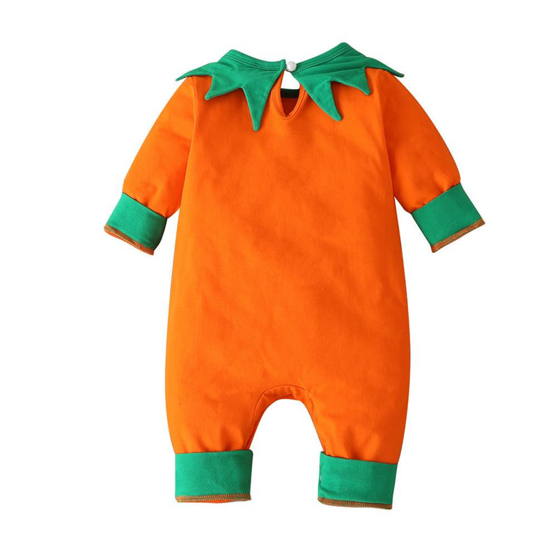 Baby Pattern Pumpkin Halloween Long Sleeve Romper Baby Wholesales - PrettyKid