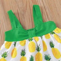 Baby Girls Pineapple Printed Sling Top & Shorts baby boy wholesale boutique - PrettyKid