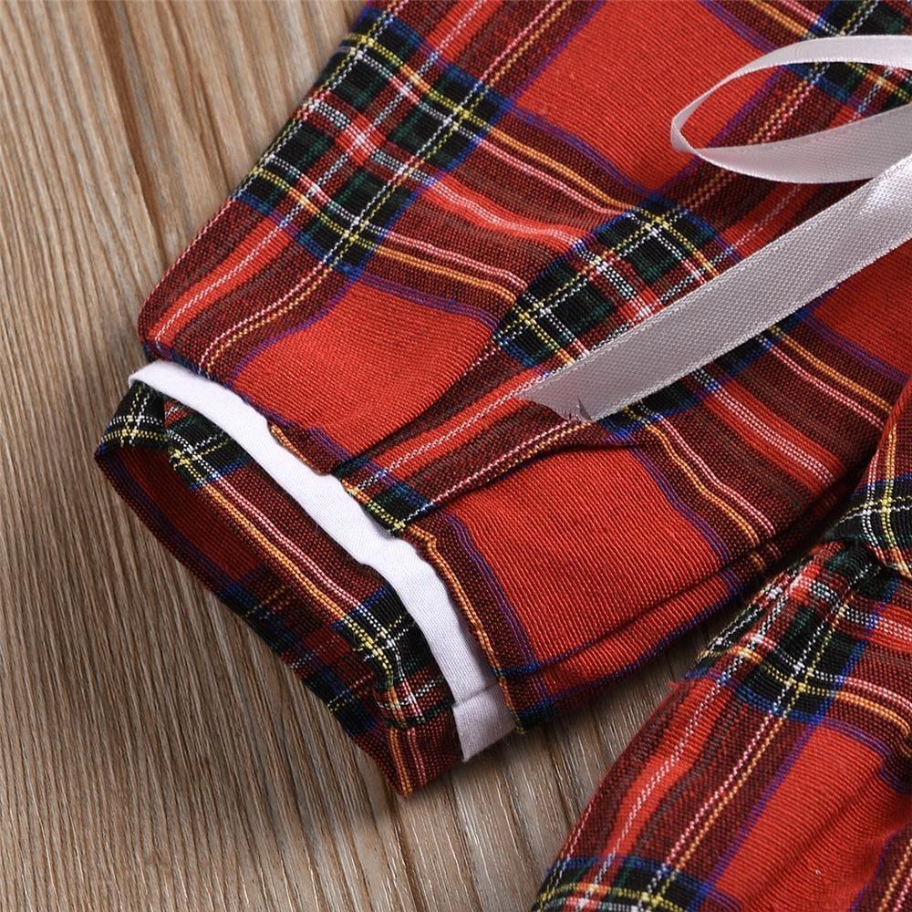 Girls Plaid Bow Decor Long Sleeve Dress Girls Dress Wholesale - PrettyKid