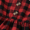 Girls Plaid Hollow Out Doll Collar Long Sleeve Dress Wholesale - PrettyKid