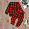 Baby Boys Plaid Hooded Long Sleeve Top & Pants Baby Clothes Suppliers - PrettyKid
