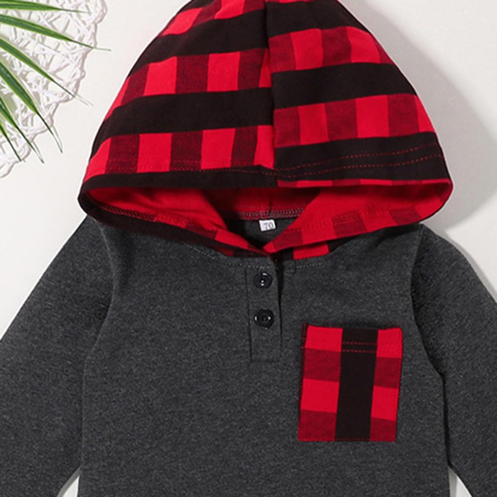 Baby Boys Plaid Hooded Long Sleeve Top & Pants Wholesale Clothing Baby - PrettyKid