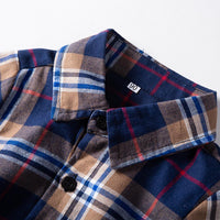 Boys Plaid Long-sleeve Lapel Shirts Kids Clothing Suppliers - PrettyKid