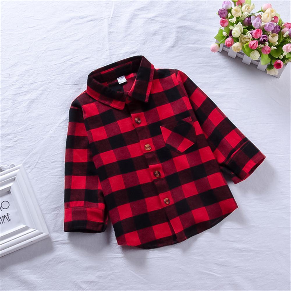 Unisex Plaid Long Sleeve Button Jacket Wholesale Childrens Clothing - PrettyKid