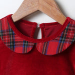 Baby Girls Plaid Long Sleeve Dress & Headband Baby Clothing Wholesale - PrettyKid