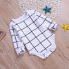 Baby Unisex Plaid Long Sleeve Romper Baby Wholesale Suppliers - PrettyKid
