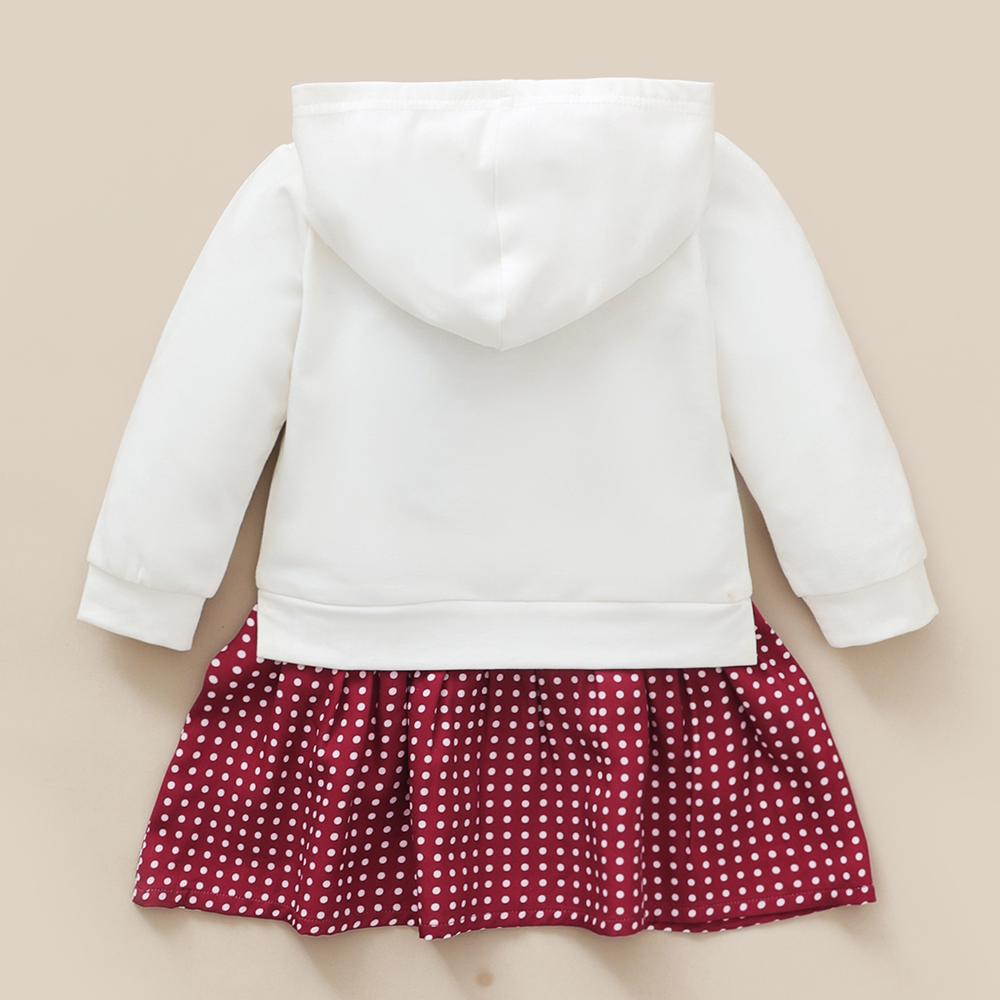 Baby Girls Plaid Rabbit Hooded Long Sleeve Dress Baby Clothes Vendors - PrettyKid