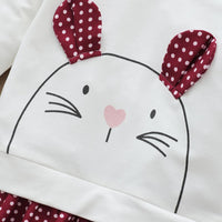 Baby Girls Plaid Rabbit Hooded Long Sleeve Dress Baby Clothes Vendors - PrettyKid