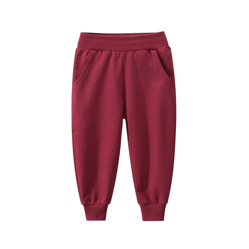 Boys Pocket Casual Solid Pants - PrettyKid