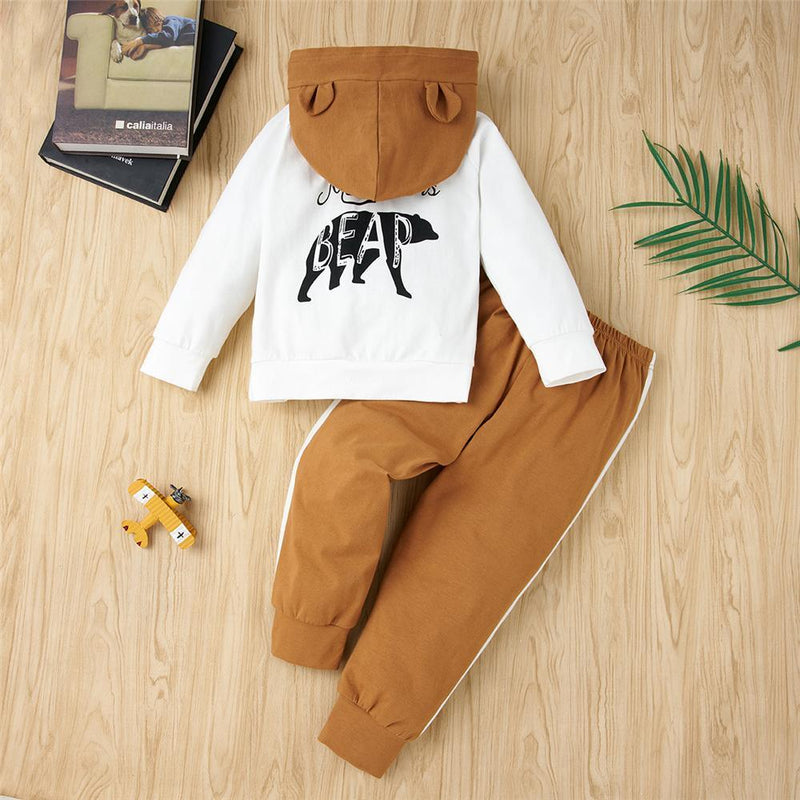 Unisex Pocket Color Block Hoode Long Sleeve Cartoon Tracksuit Wholesale Clothes - PrettyKid