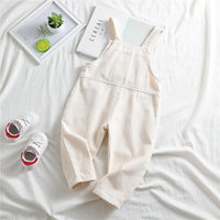 Girls Pocket Corduroy Solid Jumpsuits - PrettyKid