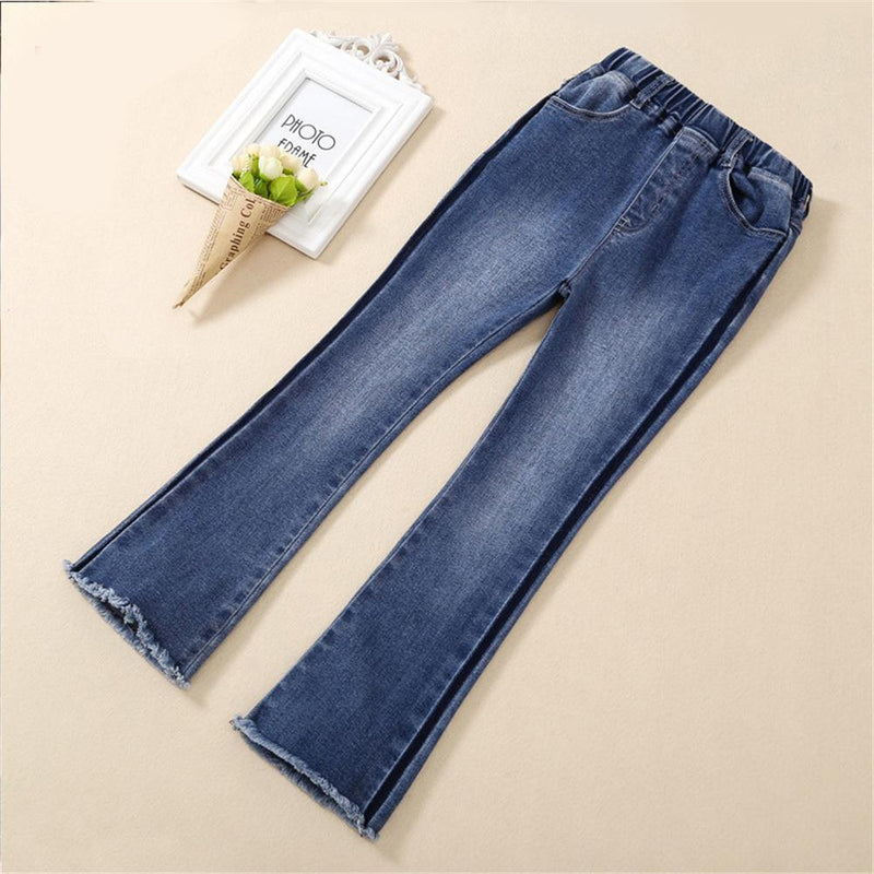 Toddler Girls Pocket Flared Jeans Wholesale Little Girl Boutique Clothing - PrettyKid
