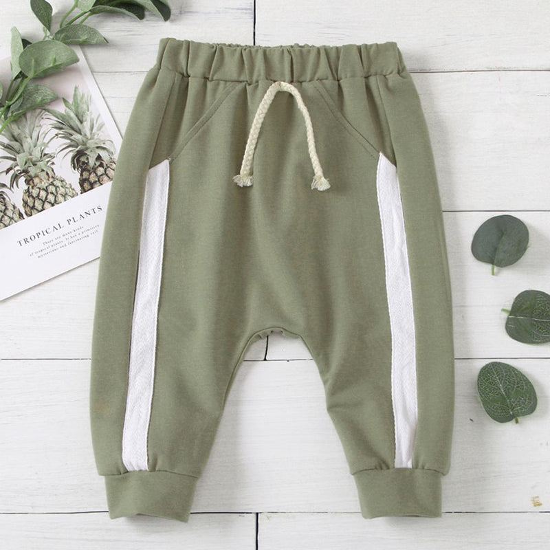 Baby Unisex Pocket Striped Casual Pants Baby Boutique Wholesale - PrettyKid