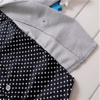 Boys Polka Dot Gentleman Bow Tie Letter Suit & Pants - PrettyKid