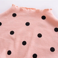 Baby Girls Polka Dot Knitted Long Sleeve Tulle Dress Baby Wholesales - PrettyKid