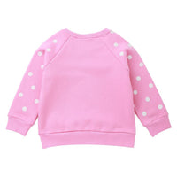 Girls Polka Dot Letter Printed Long Sleeve Tops Wholesale - PrettyKid