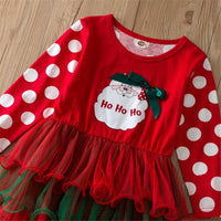 Girls Polka Dot Long Sleeve Cartoon Tulle Dress Girl Dresses Wholesale - PrettyKid