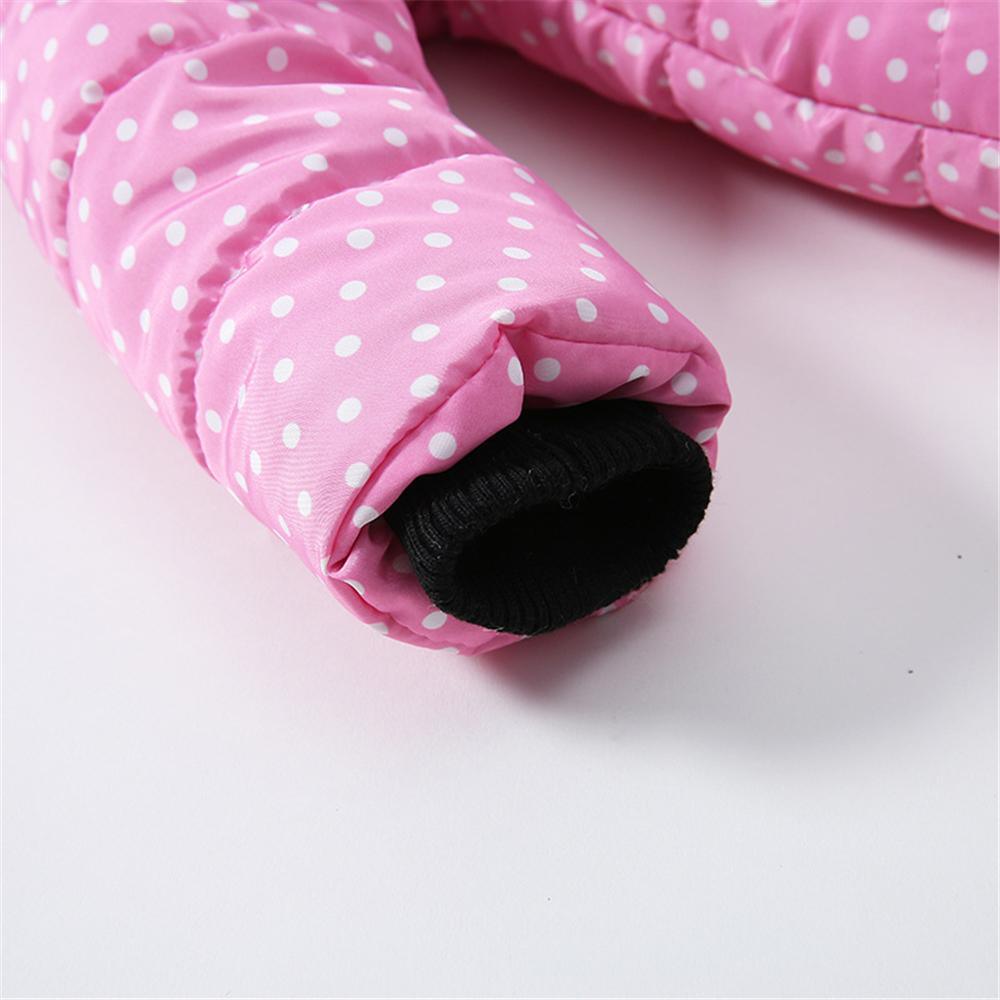 Girls Polka Dot Long Sleeve Hooded Warm Childrens Wholesale Winter Coats - PrettyKid