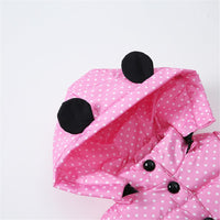 Girls Polka Dot Long Sleeve Hooded Warm Childrens Wholesale Winter Coats - PrettyKid