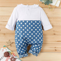 Baby Girls Polka Dot Long Sleeve Sweet Romper - PrettyKid