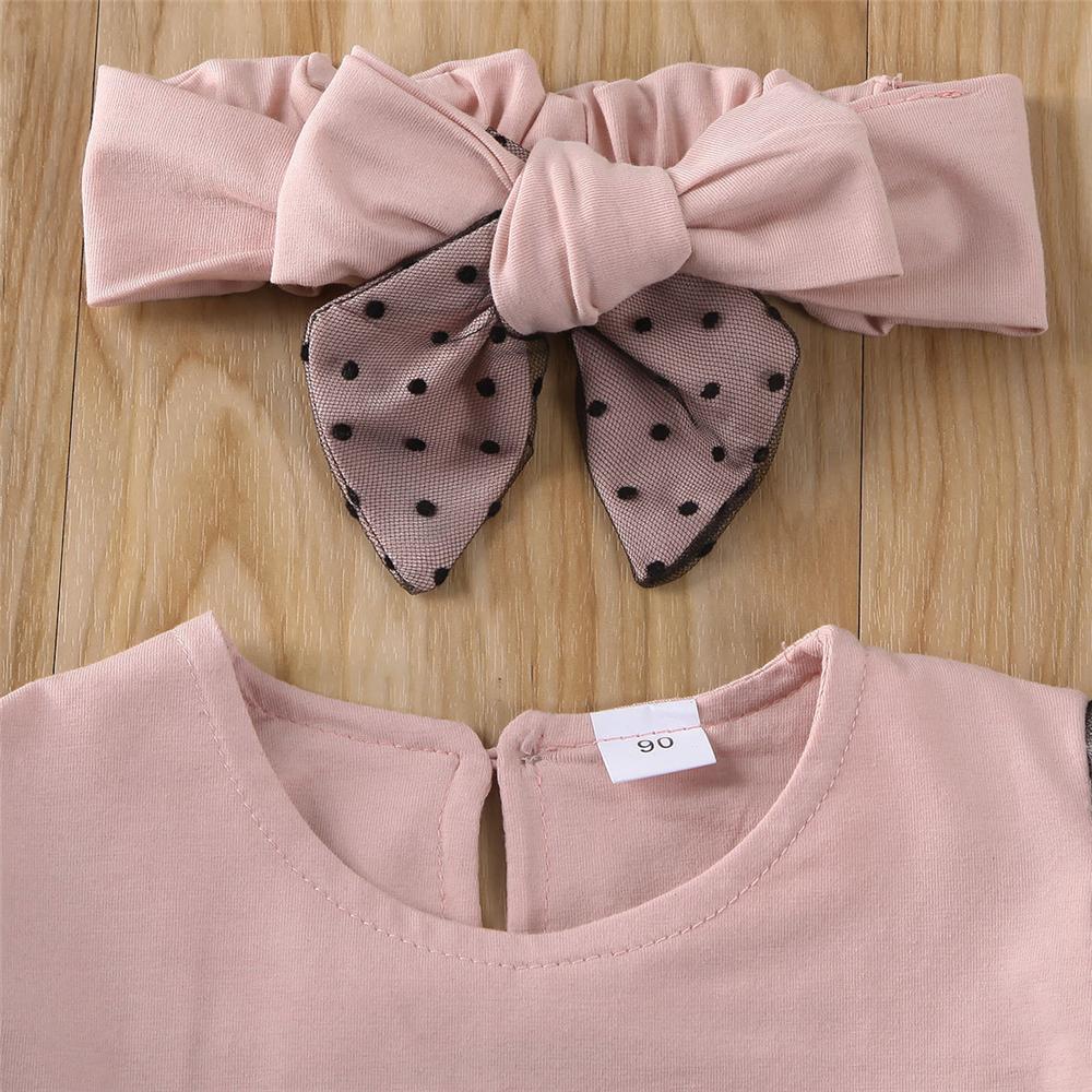 Toddler Girls Polka Dot Long Sleeve Top & Bow Shorts Girl Wholesale - PrettyKid