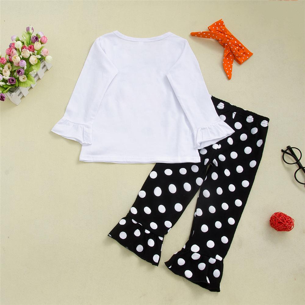 Toddler Girls Polka Dot Long Sleeve Top & Flared Pants Toddler Girls Wholesale - PrettyKid