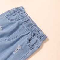 Girls Polka Dot Patch Ripped Jeans Wholesale Boutique Girl Clothing - PrettyKid