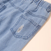 Girls Polka Dot Patch Ripped Jeans Wholesale Boutique Girl Clothing - PrettyKid