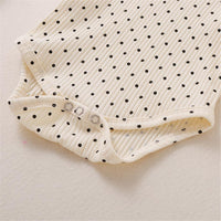 Baby Girls Polka Dot Print Long Sleeve Romper & Headband Baby Outfits - PrettyKid