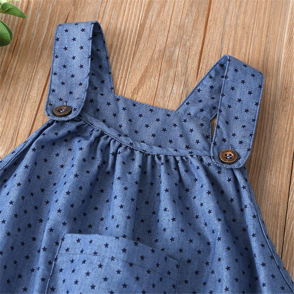 Girls Polka Dot Solid Pocket Jumpsuits - PrettyKid