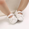 Baby Princess Bow Solid Magic Tape Flats Wholesale Infant Shoes - PrettyKid