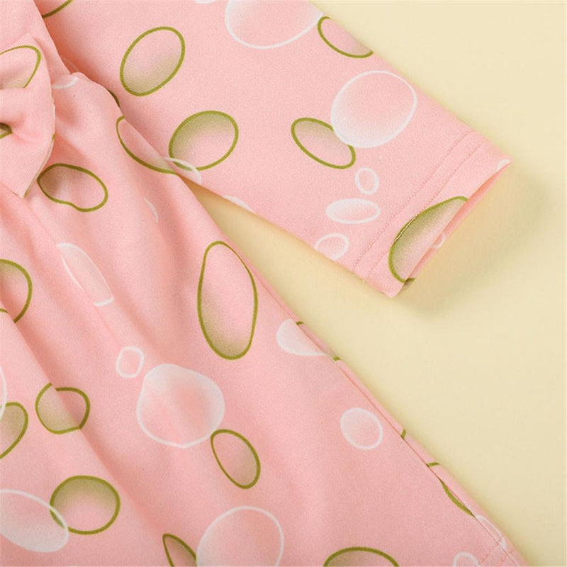 Baby Girls Printed Bow Long Sleeve Top & Leggings Buy Baby Clothes In Bulk - PrettyKid