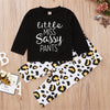 Girls Printed Leopard T-shirt & Pants Girls Boutique Clothing Wholesale - PrettyKid