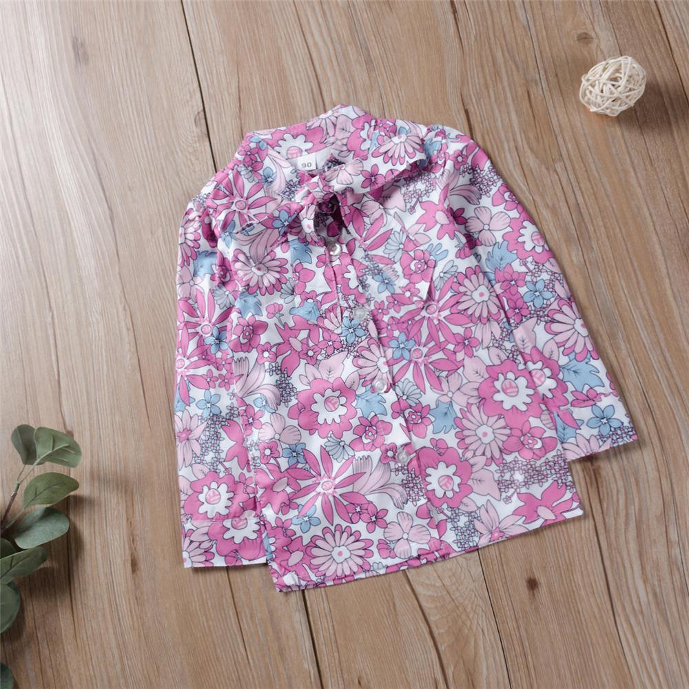 Girls Printed Long Sleeve Blouse & Corduroy Dress Baby Girl Wholesale - PrettyKid